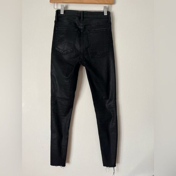 BCBGeneration, black, vegan leather, distressed pants, shimmer, size 24 - Picture 12 of 12